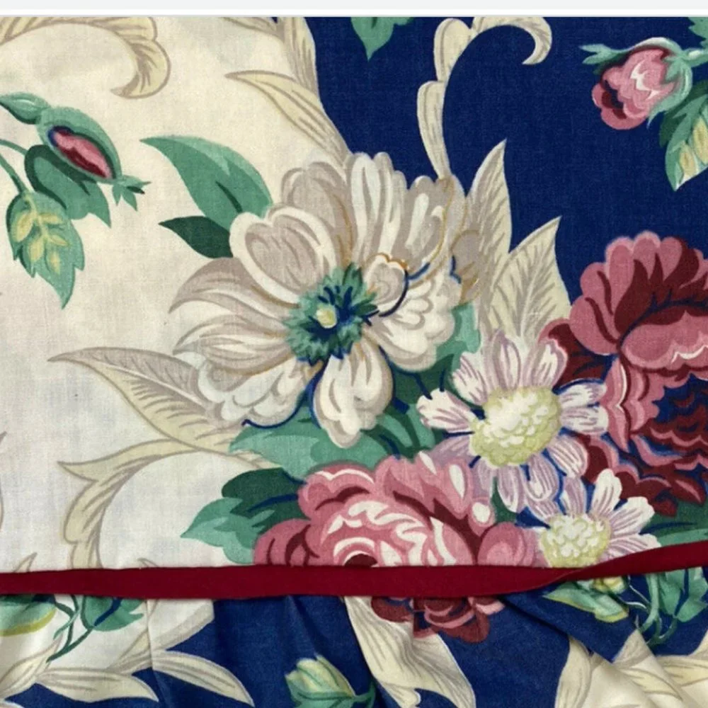 Vintage Floral Print Large King Pillowcase Sham